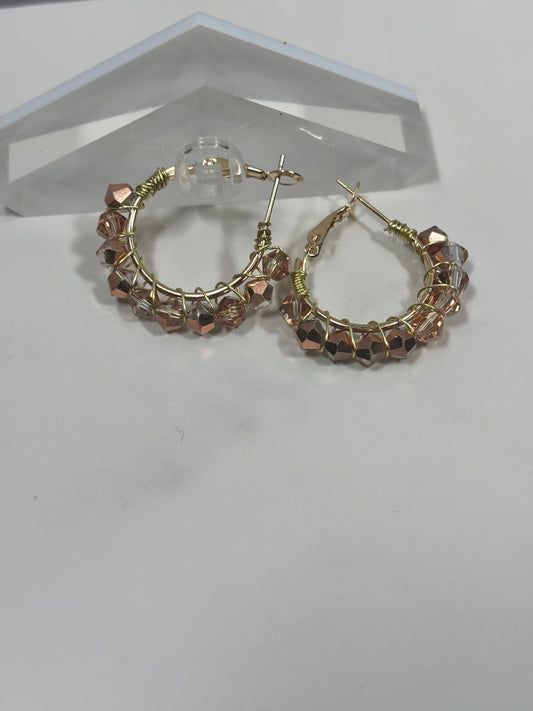 Peach Bling earrings